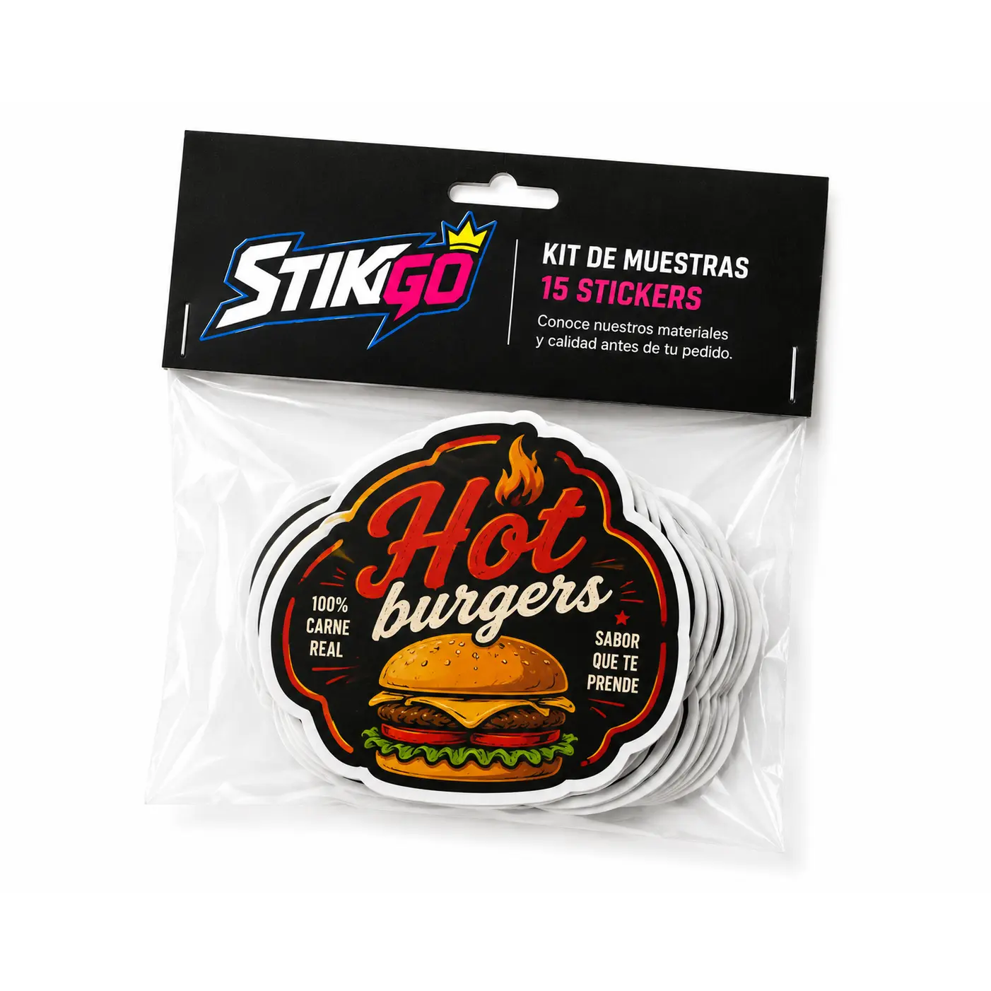 Paquete de 15 Stickers de Muestra
